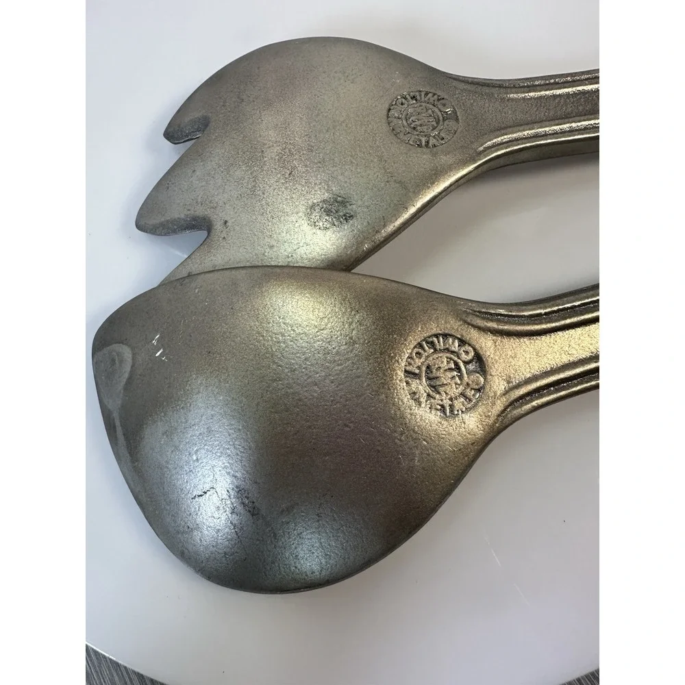 Wilton Armetale Serving Fork And Spoon Flutes And Pearls - Dinner Entertaining